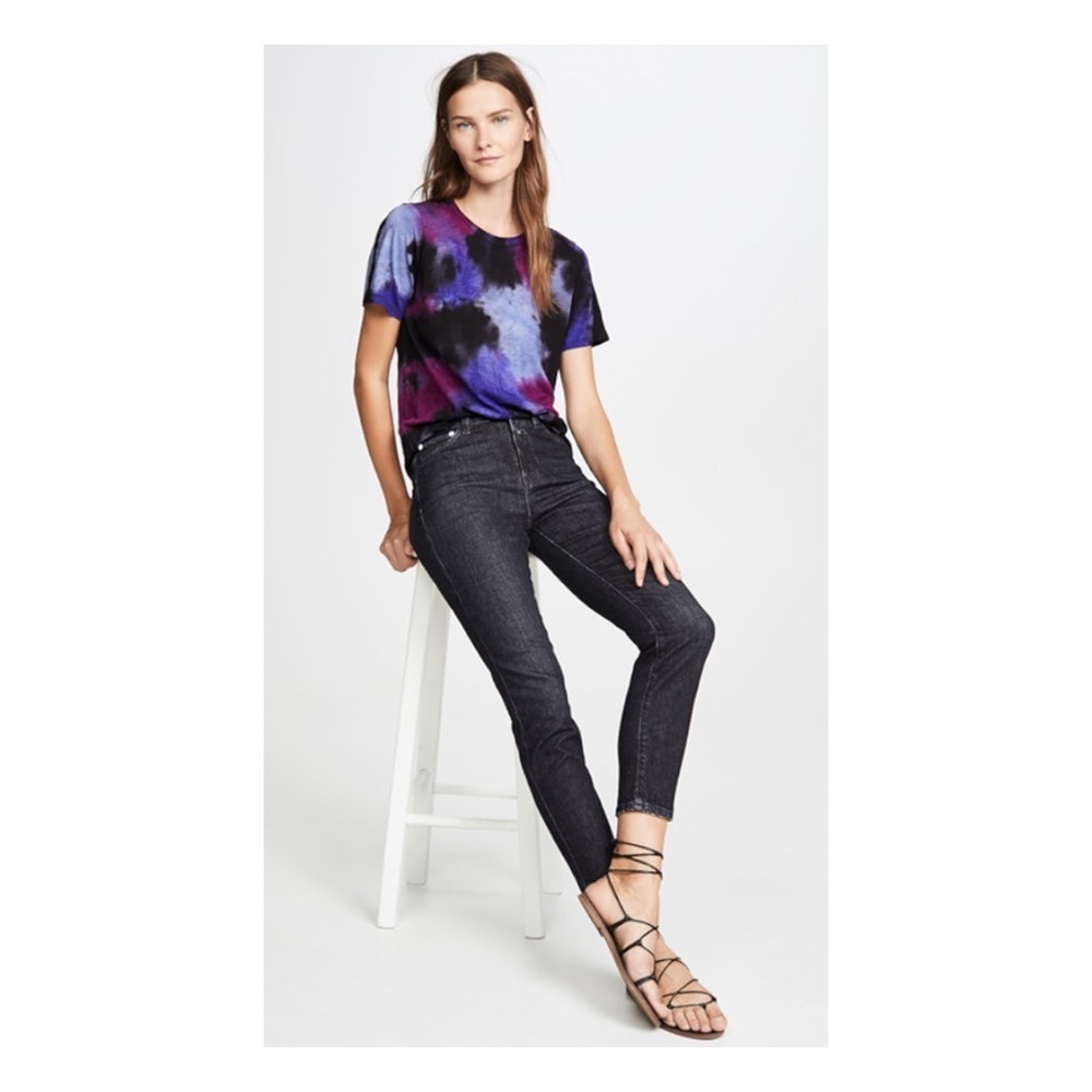 Veronica Beard Lara Crew Neck in Tie Dye Purple